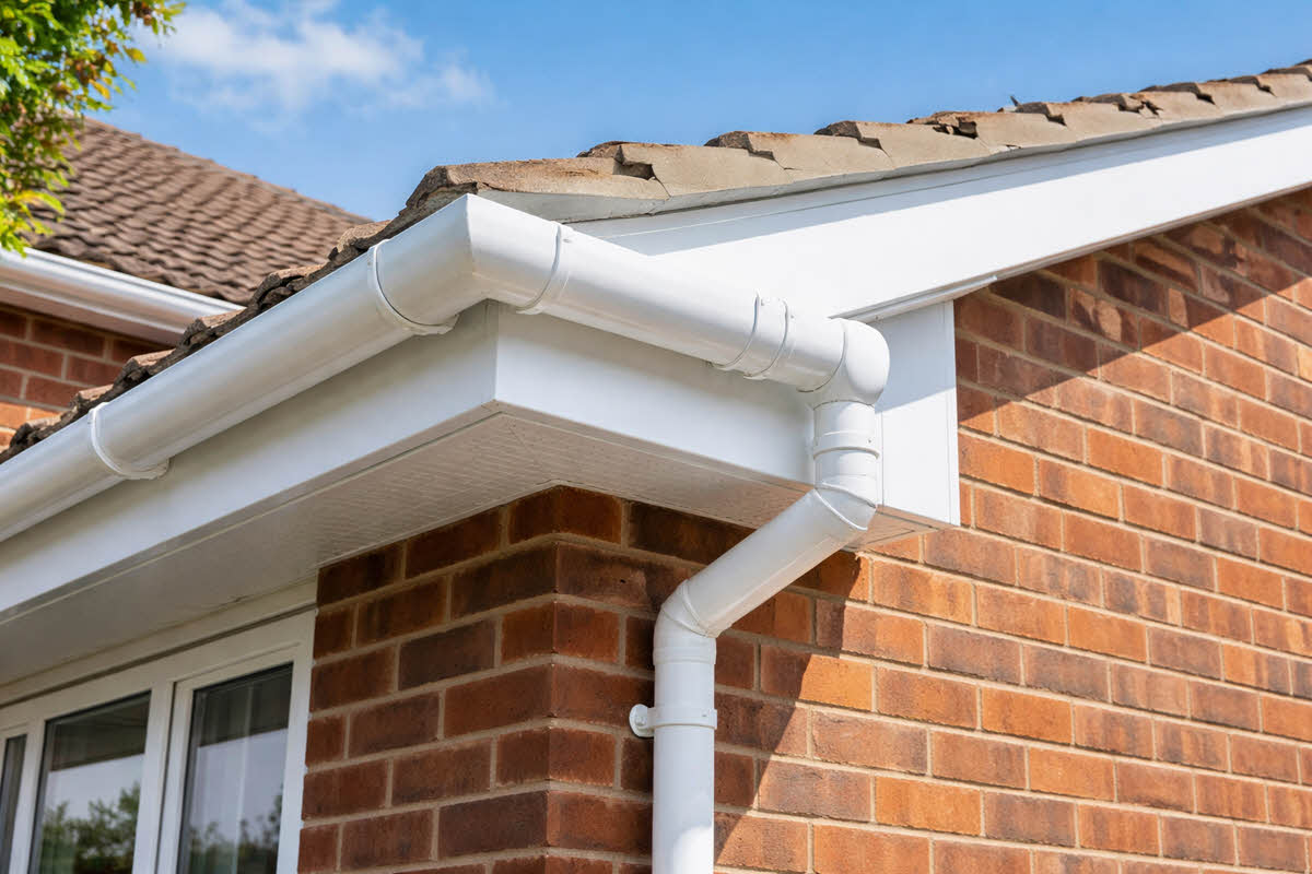 new guttering on family home
